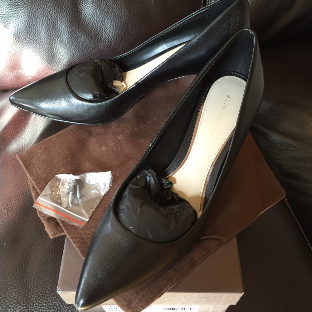 Ellie Tahari Electra Low-Heel Black Pump